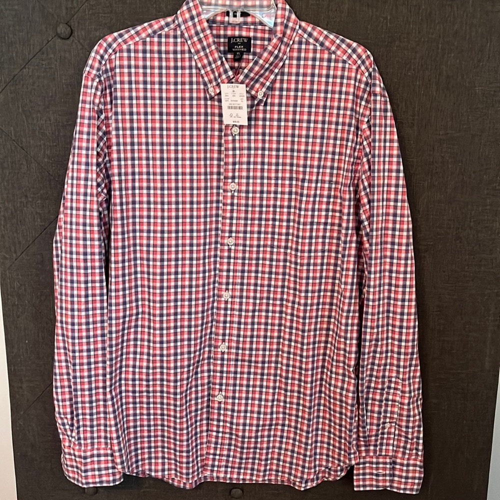 NWT J Crew Slim Flex Washed Button Down